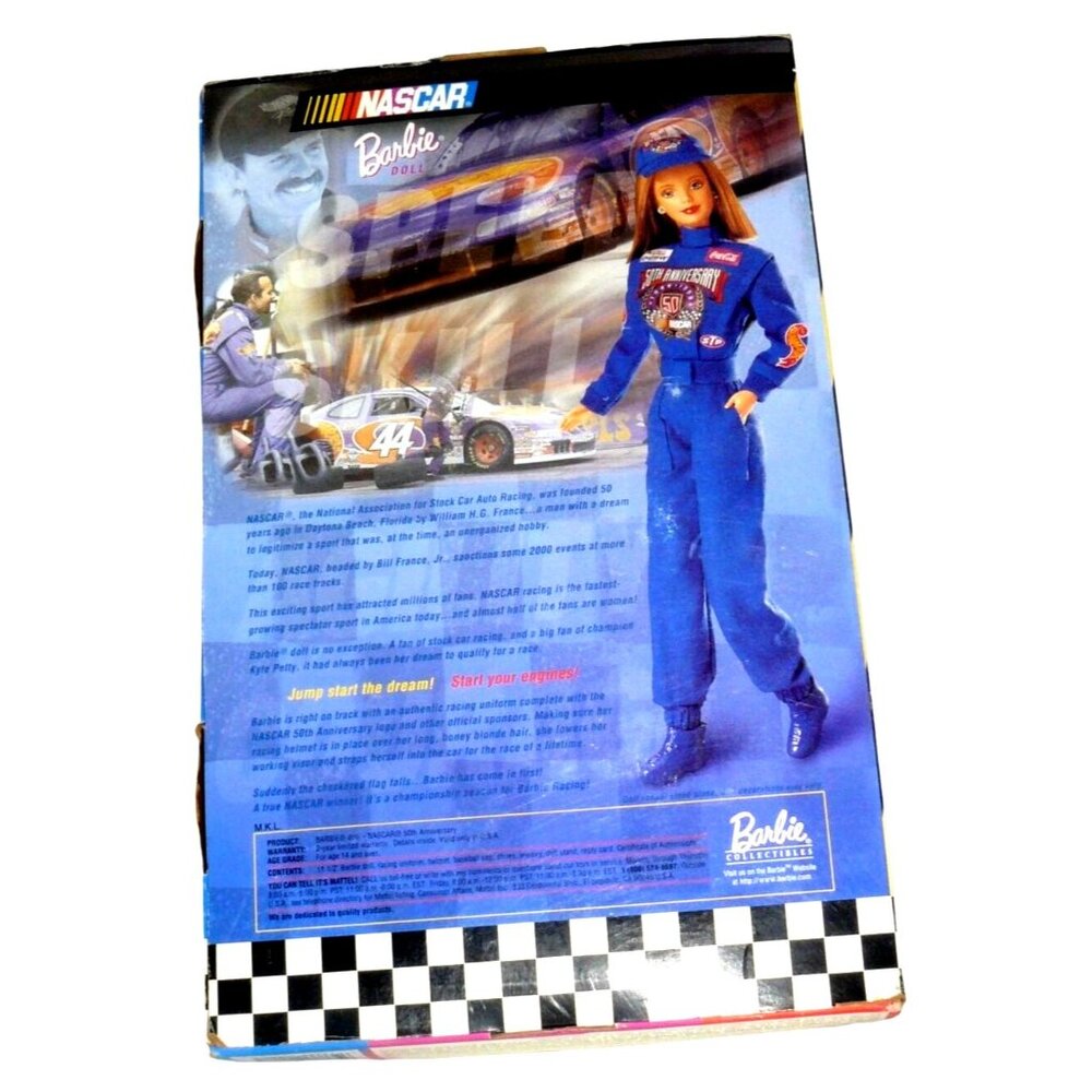 Barbie NASCAR 50th Anniversary Collector Doll New in Box Mattel COA Vintage - Picture 2 of 5